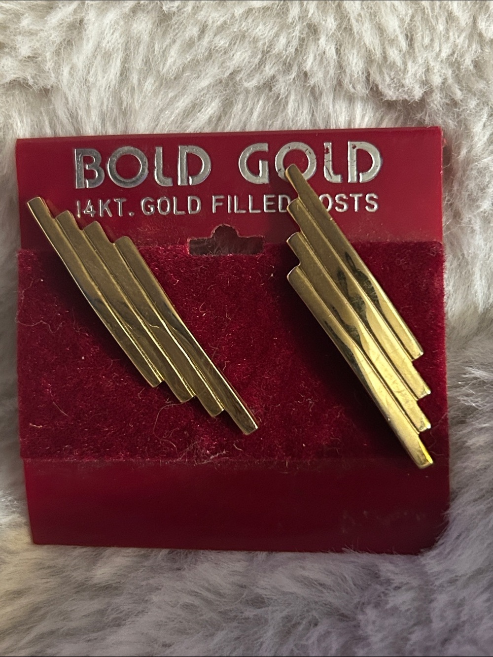 14kt Gold-Filled post Layered Bar Earrings - a throwback to the 90s